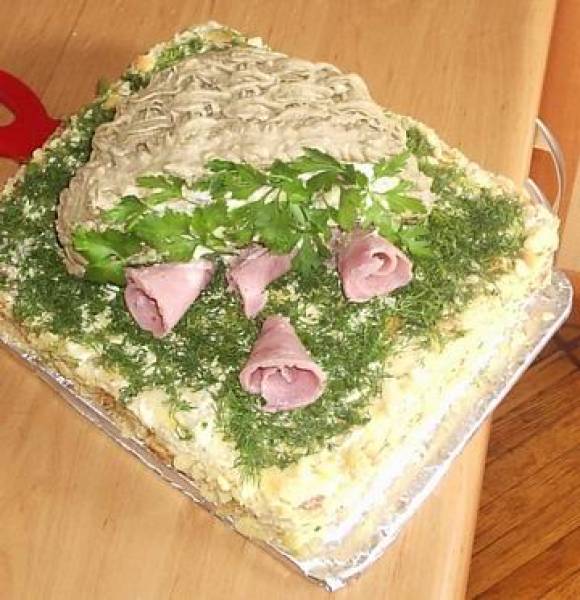 Бутербродный торт «По-польски»