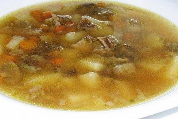 Капустный суп с сушеными грибами к посту