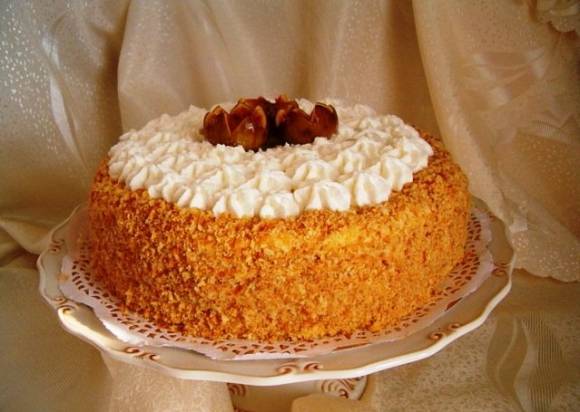 Медовый торт, рецепт со сметанным кремом