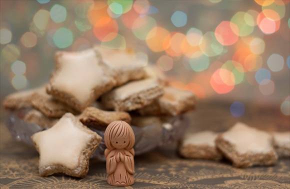 Рождественские миндальные печенье-звездочки