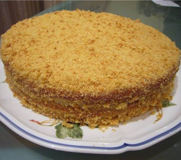 Торт со сгущенкой без выпечки «Цветочек»