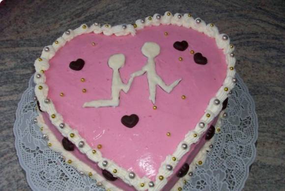 Торт «Влюблённые» к Дню Святого Валентина