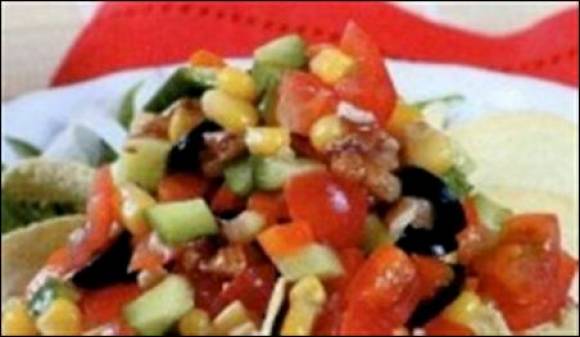 Вкусный и простой постный овощной салат «Хорошее настроение»