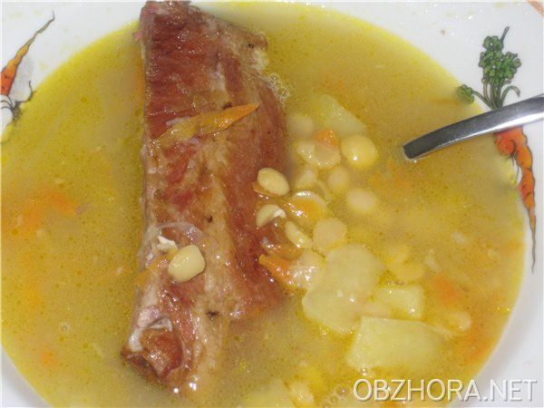  рецепт горохового супа с копчеными крылышками