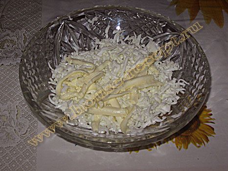  салат мимоза с маслом сливочным