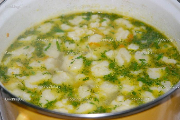  суп с галушками рецепт приготовления