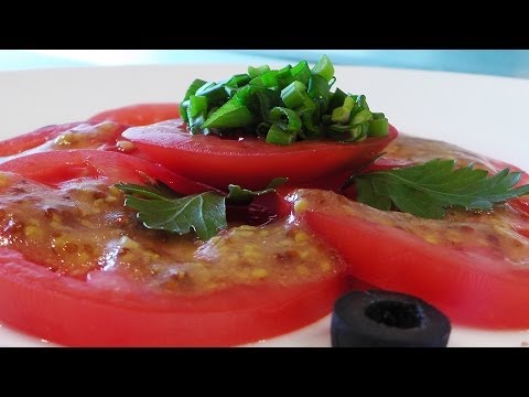 Салат из помидор с горчицей видео рецепт