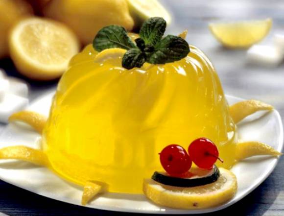 Десерт с лимоном: желе «Янтарь»