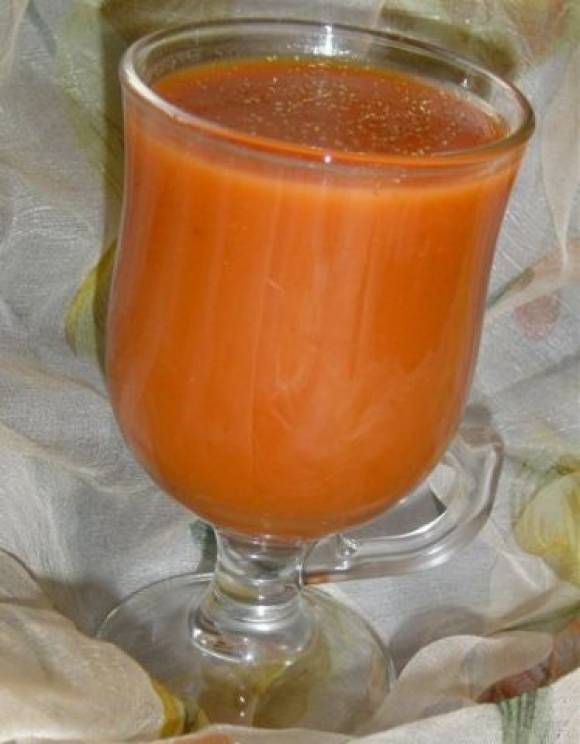 Молочно-томатный напиток с желтком