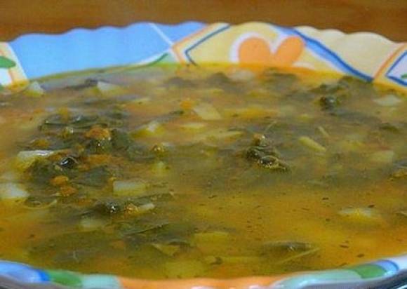 Постный суп из кабачка