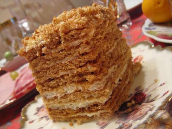 Рецепт медового торта в домашних условиях со сметанным кремом пошагово с фото