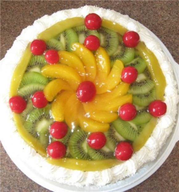 Рецепт бисквита для торта с зефиром и фруктами