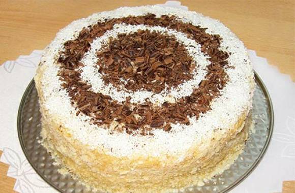 Рецепт  торта Наполеон с заварным кремом