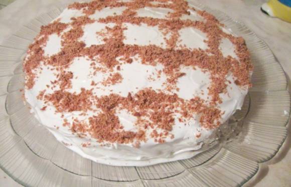 Бисквитный торт с белковым кремом рецепт с фото в домашних